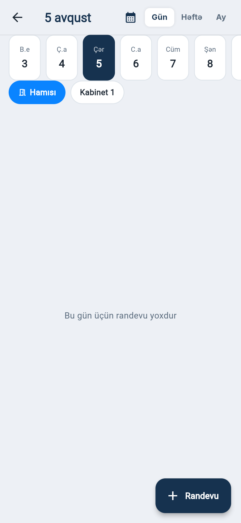 Qəbul cədvəli